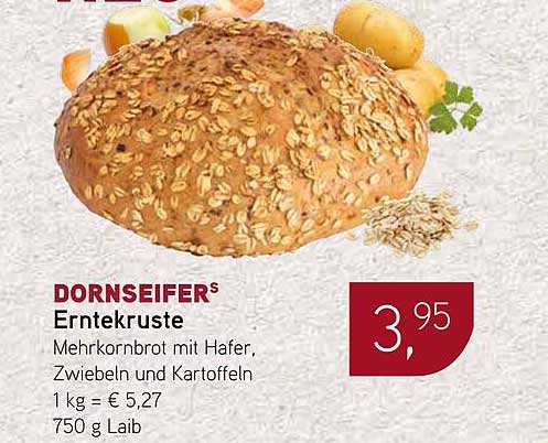 DORNSEIFERS Erntekruste - Mehrkornbrot mit Hafer, Zwiebeln und Kartoffeln