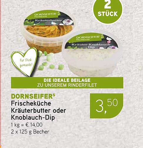 DORNSEIFERS Frischeküche Kräuterbutter oder Knoblauch-Dip
