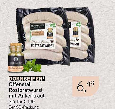 DORNSEIFER'S Offenstall Rostbratwurst mit Ankerkraut 5er SB-Packung