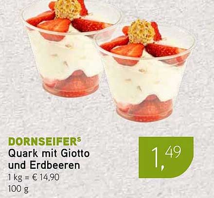 DORNSEIFERS Quark mit Giotto und Erdbeeren