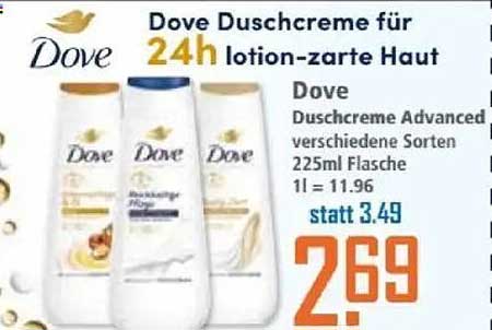 Dove Duschcreme Advanced verschiedene Sorten 225ml Flasche