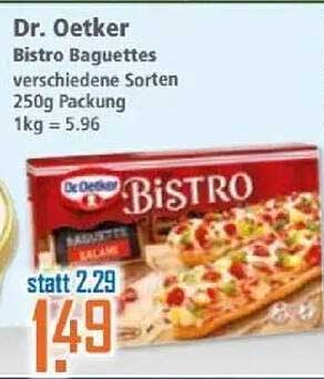 Dr. Oetker Bistro Baguettes verschiedene Sorten 250g Packung