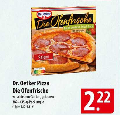 Dr. Oetker Pizza Die Ofenfrische (verschiedene Sorten, gefroren)