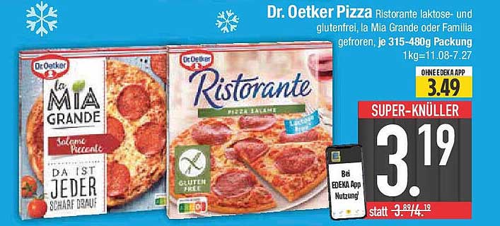 Dr. Oetker Pizza Ristorante laktose- und glutenfrei