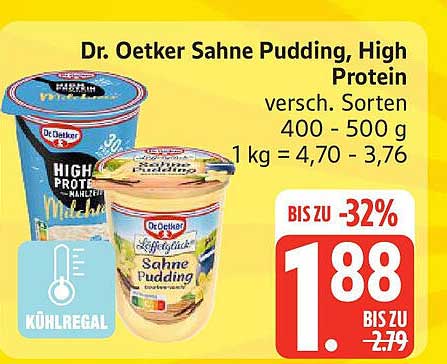 Dr. Oetker Sahne Pudding, High Protein