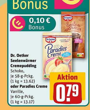 Dr. Oetker Seelenwärmer Cremepudding - Schoko oder Paradies Creme