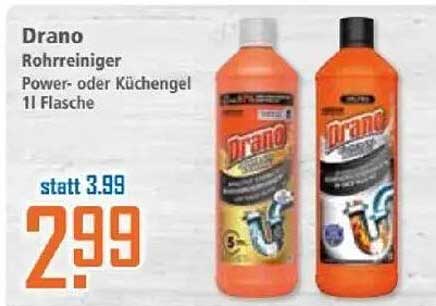 Drano Rohrreiniger - Power- oder Küchengel, 1l Flasche
