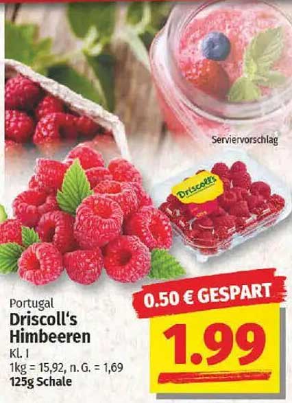 Driscoll's Himbeeren 125g für 1,99 €