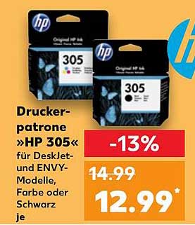 Druckerpatrone »HP 305« für DeskJet- und ENVY-Modelle, Farbe oder Schwarz je