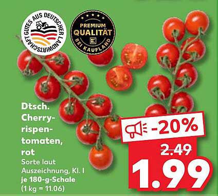 Dtsch. Cherry-Rispentomaten, rot