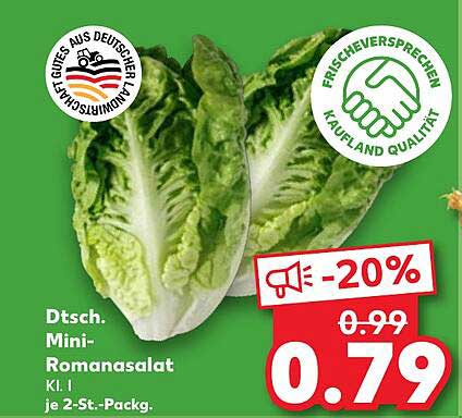 Dtsch. Mini-Romanasalat Kl. I je 2-St. Packg.