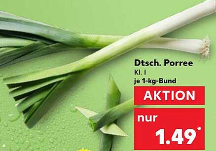 Dtsch. Porree Kl. I je 1-kg-Bund