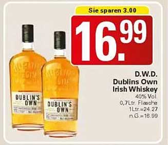 D.W.D. Dublin's Own Irish Whiskey 0,7L