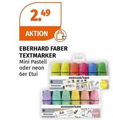 Eberhard Faber Textmarker Mini Pastell oder Neon 6er Etui