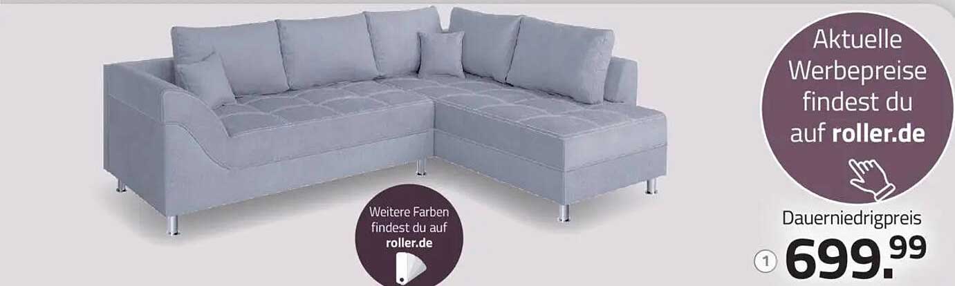 Ecksofa in Grau – Komfort und Stil vereint