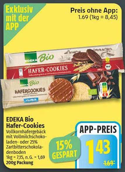 EDEKA Bio Hafer-Cookies 200g