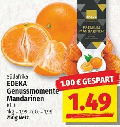 EDEKA Genussmomente Mandarinen Kl. I