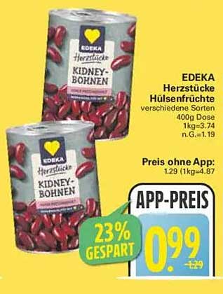 EDEKA Herztücke Kidney-Bohnen 400g Dose