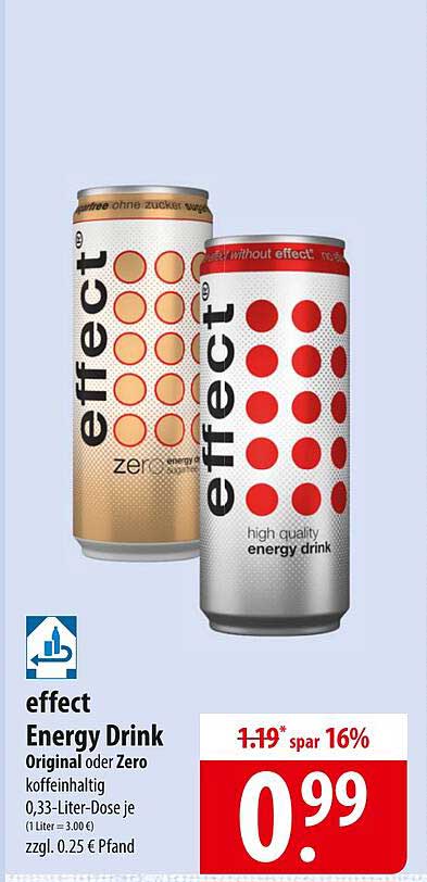 effect Energy Drink Original oder Zero 0,33-Liter-Dose