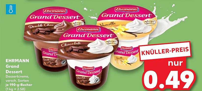 EHRMANN Grand Dessert - Dessertcreme, verschied. Sorten (190 g)