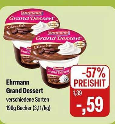 Ehrmann Grand Dessert - verschiedene Sorten