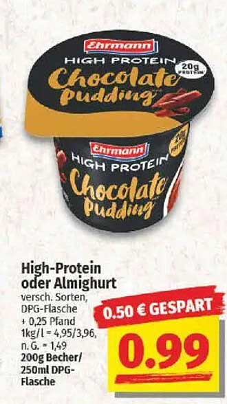 Ehrmann High Protein Chocolate Pudding