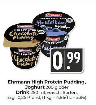 Ehrmann High Protein Pudding, Joghurt 200 g oder Drink 250 ml
