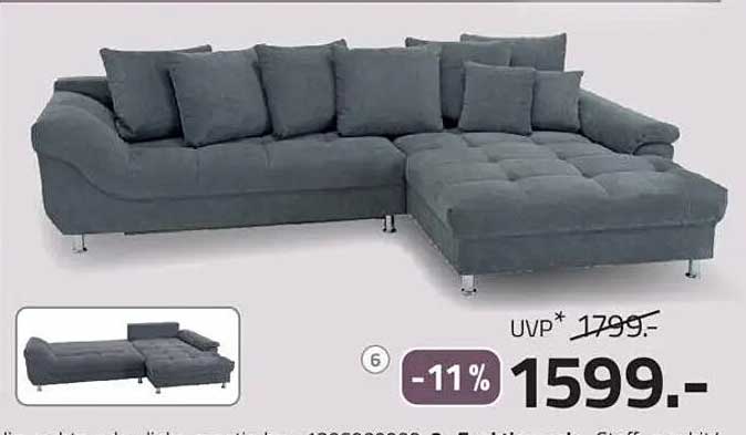 Elegante Wohnlandschaft mit Schlaffunktion