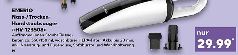 EMERIO Nass-/Trocken-Handstaubsauger »HV-123508«