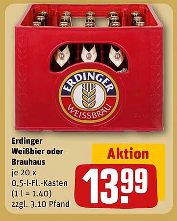 Erdinger Weißbier oder Brauhaus 20er Kasten