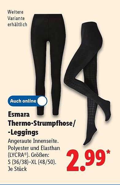 Esmara Thermo-Strumpfhose/-Leggings