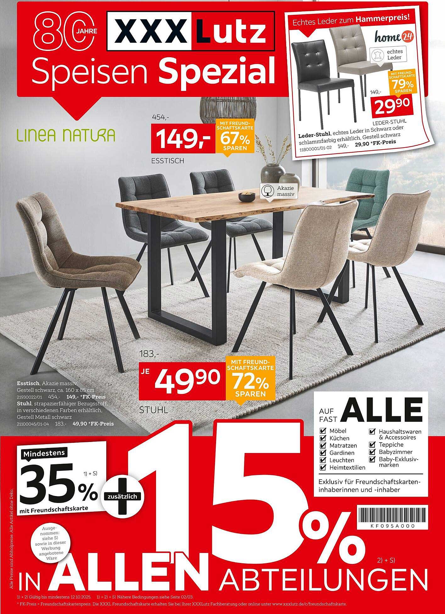 Esstisch LINEA NATURA – 67% sparen!