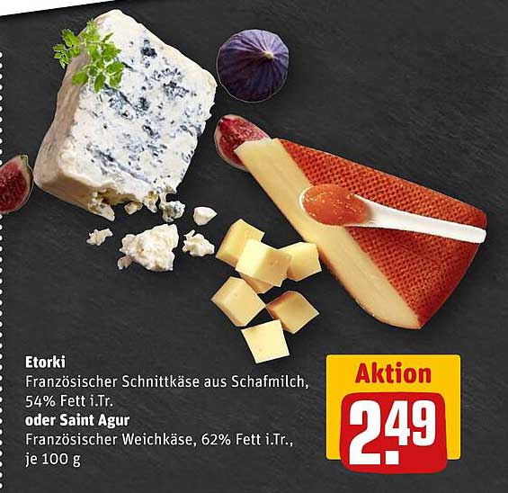 Etorki oder Saint Agur - Französischer Käse