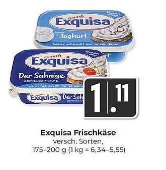 Exquisa Frischkäse - verschiedene Sorten, 175-200 g