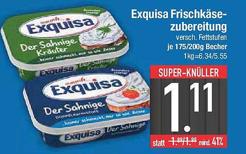 Exquisa Frischkäsezubereitung - Der Sahniige & Der Sahniige Kräuter
