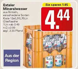 Extaler Mineralwasser aus Rinteln – Kiste 12x0,7/0,75L