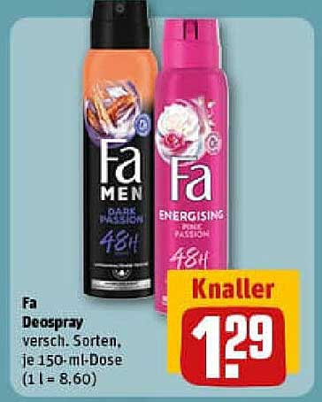 FA Deospray verschiedene Sorten, je 150-ml-Dose