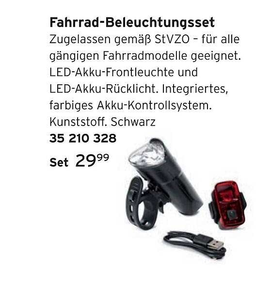 Fahrrad-Beleuchtungsset