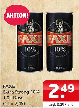Faxe Extra Strong 10% – 1,0 l Dose