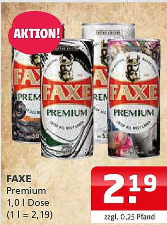 Faxe Premium 1,0 l Dose - Aktion!