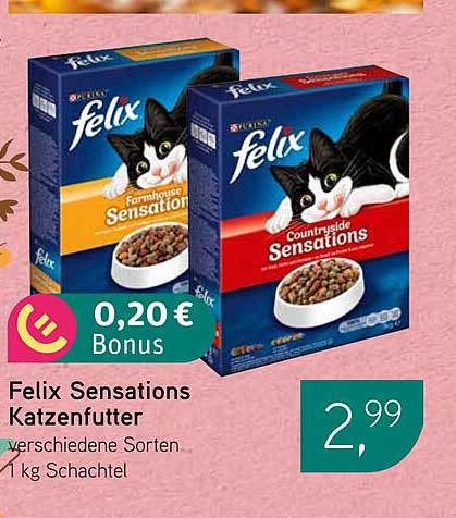 Felix Sensations Katzenfutter 1 kg Schachtel – verschiedene Sorten