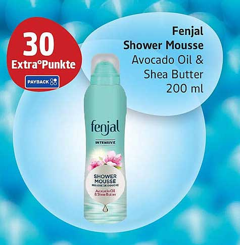 Fenjal Shower Mousse Avocado Oil & Shea Butter 200 ml