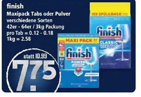 finish Maxipack Tabs oder Pulver verschiedene Sorten