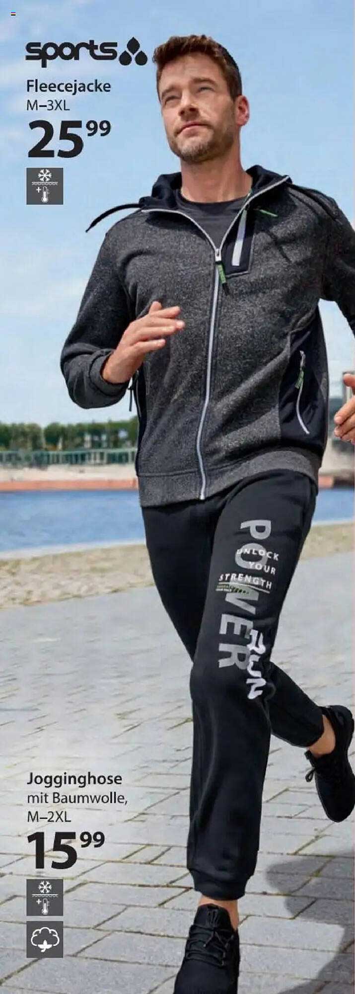 Fleecejacke und Jogginghose für aktive Tage