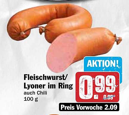 Fleischwurst/Lyoner im Ring auch Chili