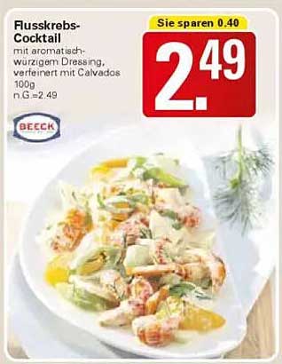 Flusskrebs-Cocktail mit aromatisch-würzigem Dressing
