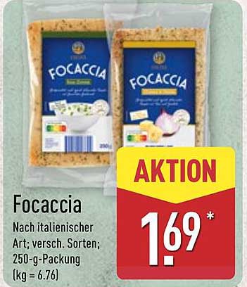Focaccia nach italienischer Art, 250-g-Packung