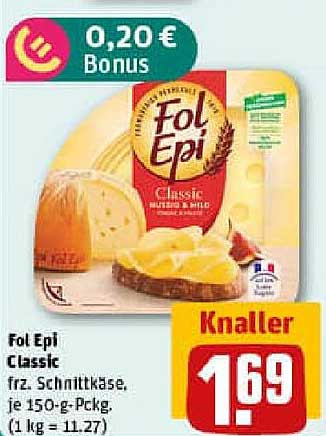 Fol Epi Classic – französischer Schnittkäse, je 150-g-Packung