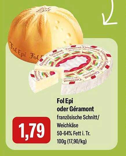 Fol Epi oder Géramont - französische Schnitt-/Weichkäse