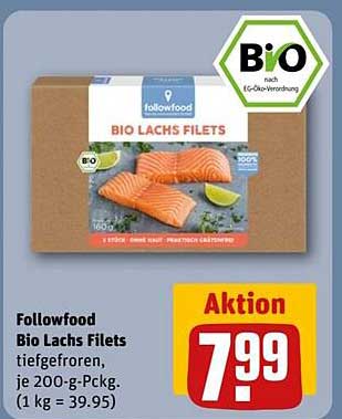 Followfood Bio Lachs Filets tiefgefroren, je 200-g-Pckg.